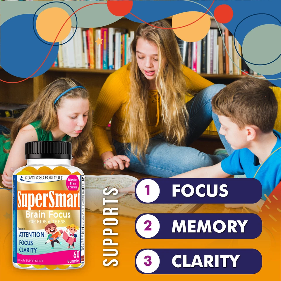 Suplemento Memory Booster Brain Focus Omega 3 para niños y adolescentes - 60 gominosas 1/12/25 Foto 2 de 4