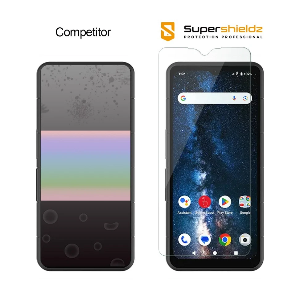 [Paquete de 3] Protector de pantalla de vidrio templado Supershieldz para Sonim XP Pro Foto 4 de 4