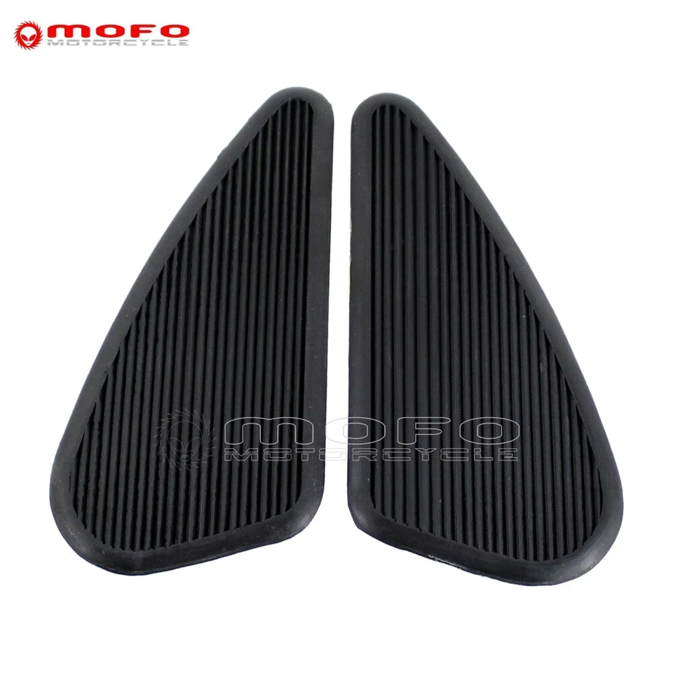 Rodilleras laterales de goma para tanque de gasolina de motocicleta 2 piezas para Honda Café Racer Harley Retro Foto 4 de 4