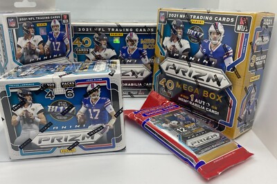 2021 Panini Prizm NFL Mega, Fanatics, Blaster, Cello Packs, Hanger Box Sealed