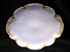 Vitg  H&Co L Haviland Limoges France toledo Oval Tray Exquisite with Gold Trim