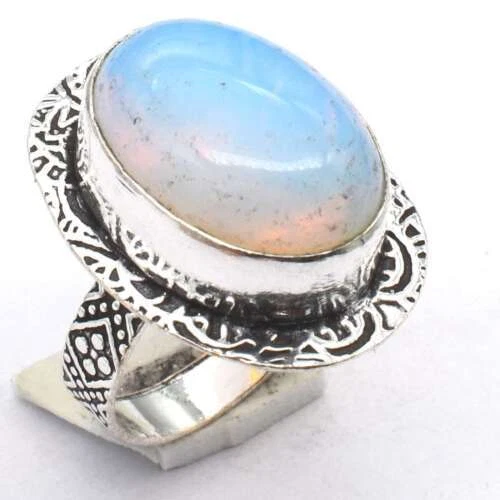Opalite Silver Plated Fashion Rings