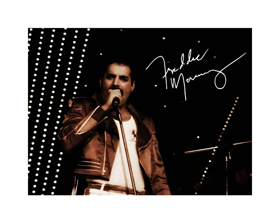 Freddie Mercury 8x10 Signed photo print Queen autographed rock band concert - Image 2 of 2
