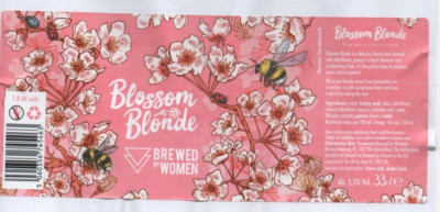 Niederlande - Bierdosenetikett - von Frauen gebraut, Amsterdam - blütenblond