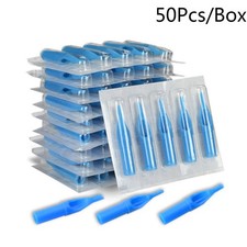 50Pcs Sterile Disposable Tattoo Nozzle Tips Needle Tube Mixed Sizes RT DT FT HJ