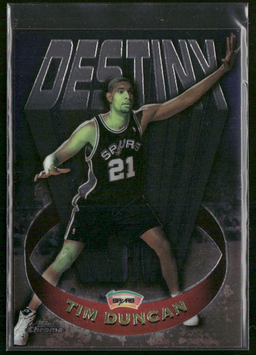1997-98 Topps Chrome Tim Duncan RC Destiny #D8 San Antonio Spurs