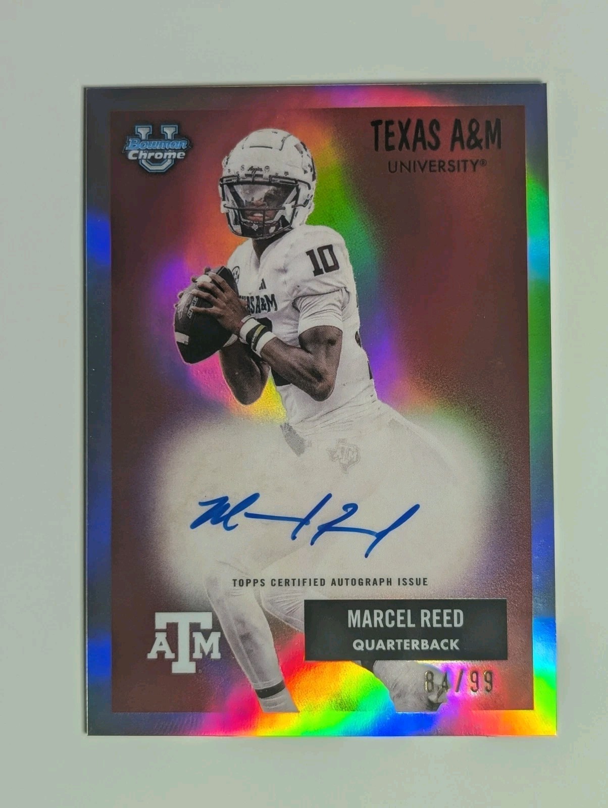 Marcel Reed 2025 Bowman Chrome U 1955 Bowman Auto /99 On Card Autograph