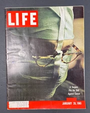 VTG+ LIFE MAGAZINE - Jan 20 1961 - CANCER SURGEON / Vintage Coke Ad / Rambler Ad