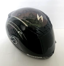 Scorpion Exo-400 Skull Bucket Chameleon Full Face Helmet Dark Visor Size M