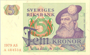 Sweden 5 Kronor, 1979  UNC
