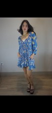 Free People Floral Tassel Mini Dress Size M