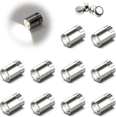 10 Pack Small Spotlight Battery Operated LED Lights, Warm White LED Wireless