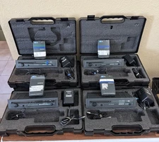 Lot 4 Samson VR3 FM Receiver & VT3L VHS Beltpack Transmitter w/ Microphones