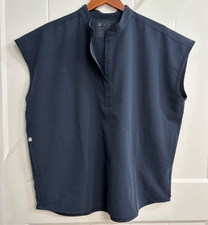 Figs Rafaela Scrub Top Womens Small Blue Oversized Breathable Nurse Medical NWT