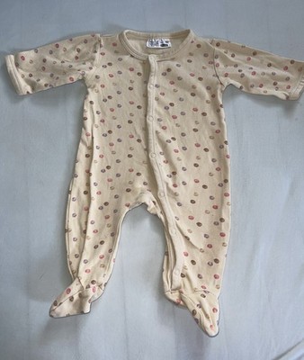 Baby Strampler Gr. 62 Beige Mit Bunten Punkten (Kombi Versand möglich)