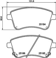 Hella Pagid Bremsbelagsatz Scheibenbremse 8DB 355 015-331 FüR Yn Kia Venga Van