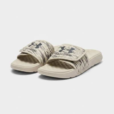 Under Armour Ignite Tan Desert Sand Freedom Men's Slides Sandals Size 12