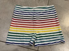 Primary Unisex Rainbow White Stripe Pajama Pull-On Sleep Shorts Children's 10