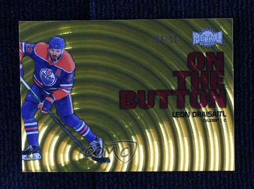 Leon Draisaitl [Gold] #14 2024 SkyBox Metal Universe On the Button card