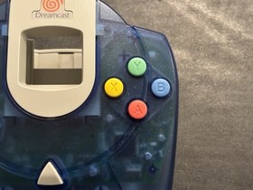Official Sega Dreamcast Clear Blue Controller HKT-7700 OEM Tested & Works!