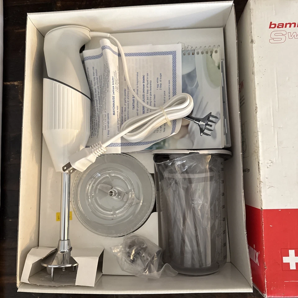 Bamix M-133 瑞士制造单声道 2 速手动浸入式搅拌机豪华棒混音器新品 — 第 3/4 张图片