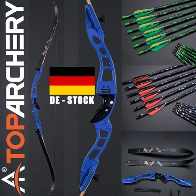 TOPARCHERY Bogenschießen 66 Zoll Takedown Recurve Bogen Jagd Ziel 12x Pfeile