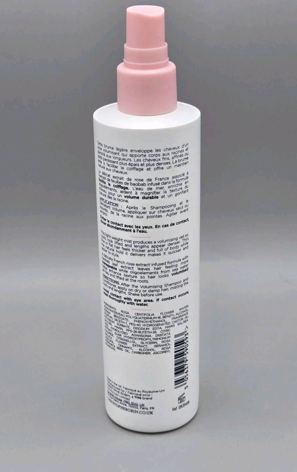 Christophe Robin Instant Volumizing Mist with Rose Water - 5oz / NEW. No Cap