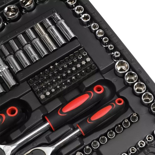 216Pcs Ratchet Spanner Socket Set 1/2" & 1/4" & 3/8" Car Repair Tool Kit Toolbox - Picture 17 of 21