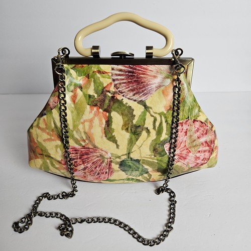 Patricia Nash Bag Seashells By The Seashore Kelmscott Frame Cross Body - Retired - Picture 7 of 22