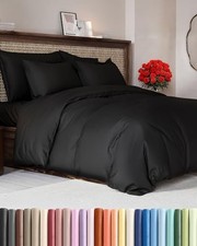 Black Duvet Cover Queen Size - Extra Queen 90x90 26 - Black No Comforter