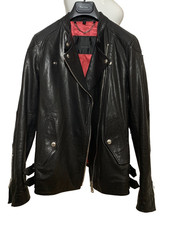 Belstaff  Black “BURNETT” Leather Jacket  Sz 38 UK 8 XS 