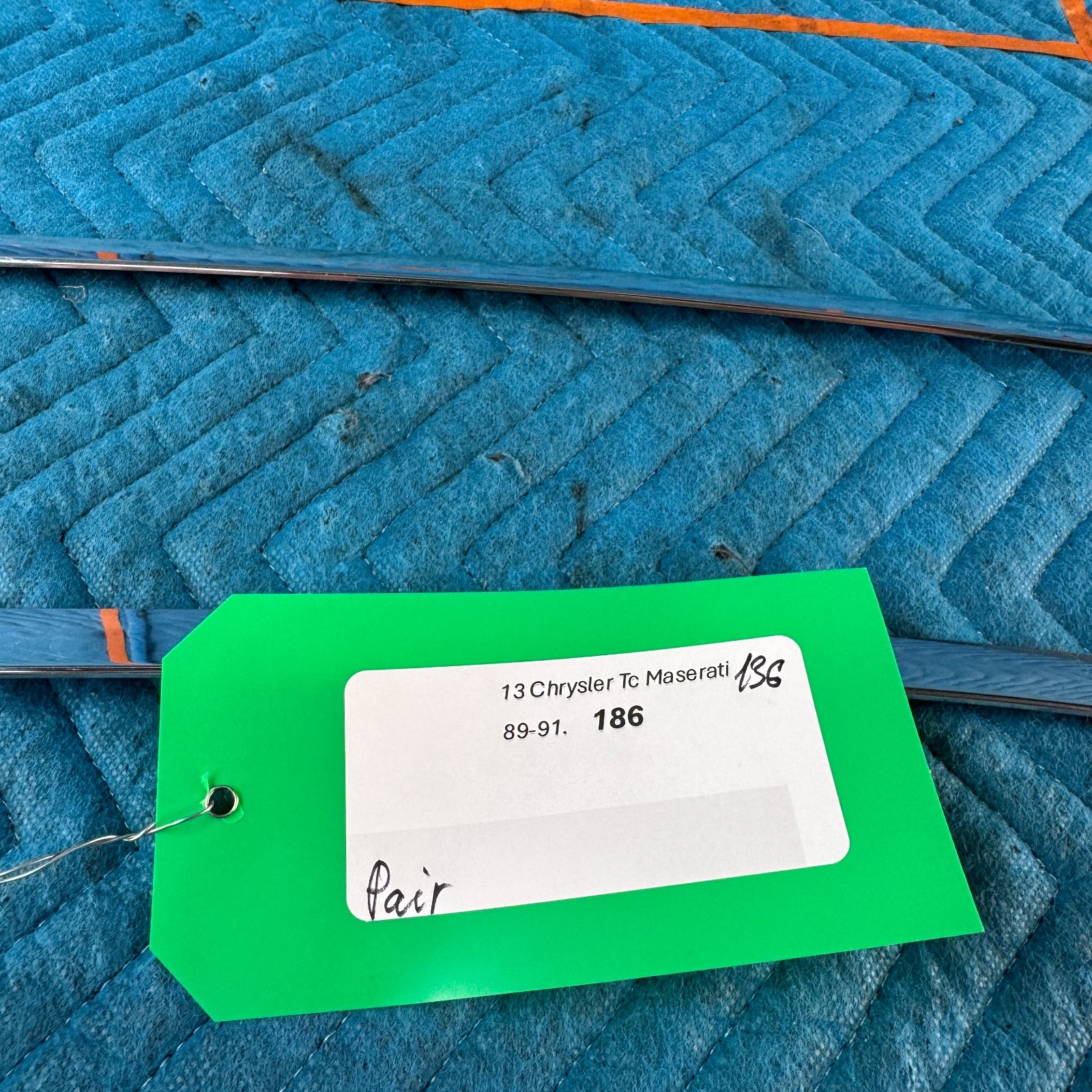 1989-1991 CHRYSLER TC MASERATI Windshield Molding Trim Set 46K OEM