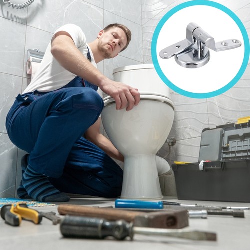 2 Sets Toilet Lid Hinge Fixing Kit for Seat Baby Child Hinges Metal