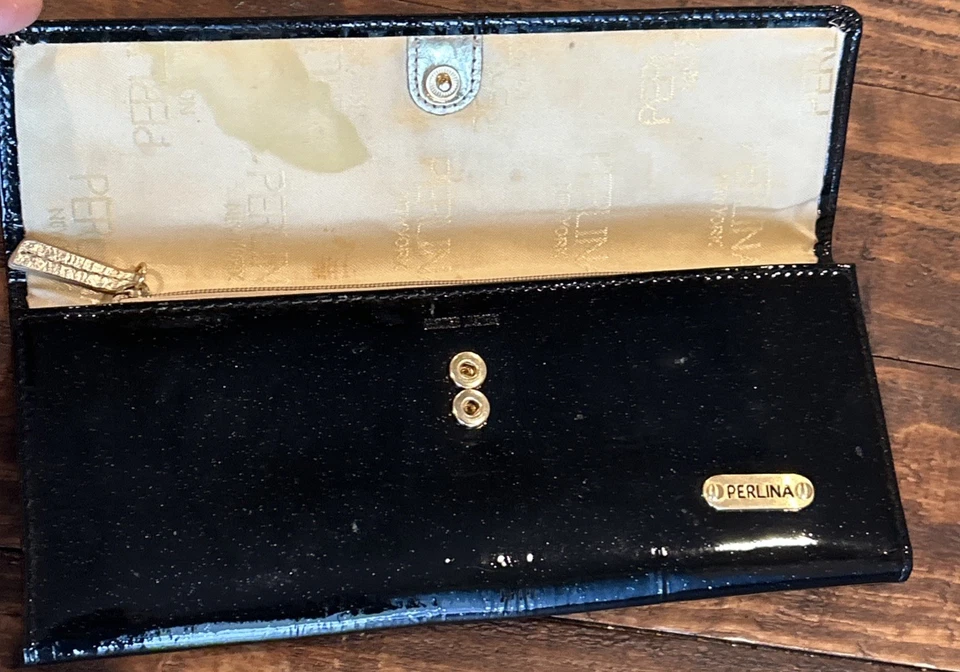 Carteira de couro Perlina New York Patton preta Patton - Imagem 3 de 4
