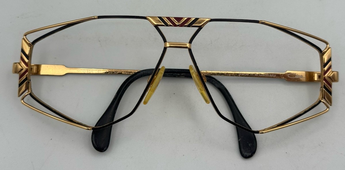 Vintage Cazal Eyeglasses Model 956 Color 373 Gold Black 61-11-130