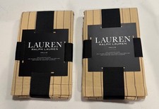 Lauren Ralph Lauren EURO Shams Hallie YD Stripe Parchment - 2 Shams MSRP 270