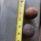 Antique Pair Of Dug Found Cannon Balls Military Civil War? 1.75 Inches