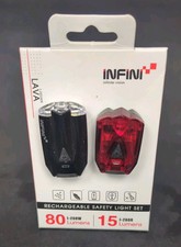 Infini Lava LED Bike Light Front & Rear Set USB Rechargeable