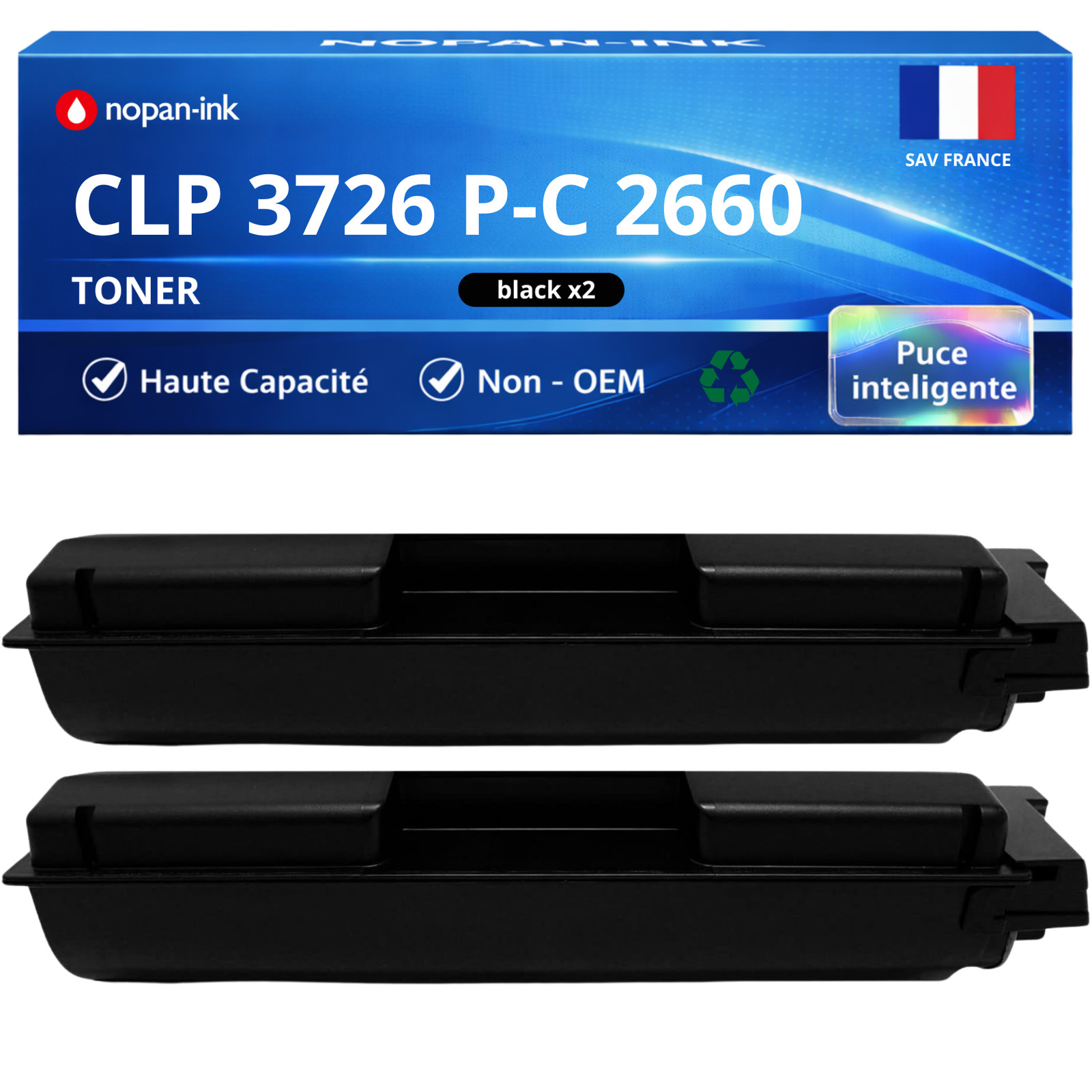 Toner compatible UTAX 4472610010 pour l'impression des dossiers de télétravail en lot de 2