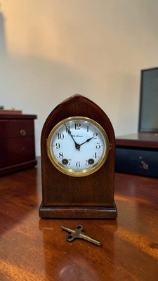 Antique Seth Thomas Tambour Mantel Clock   Original Finish   Time & Strike   Wor