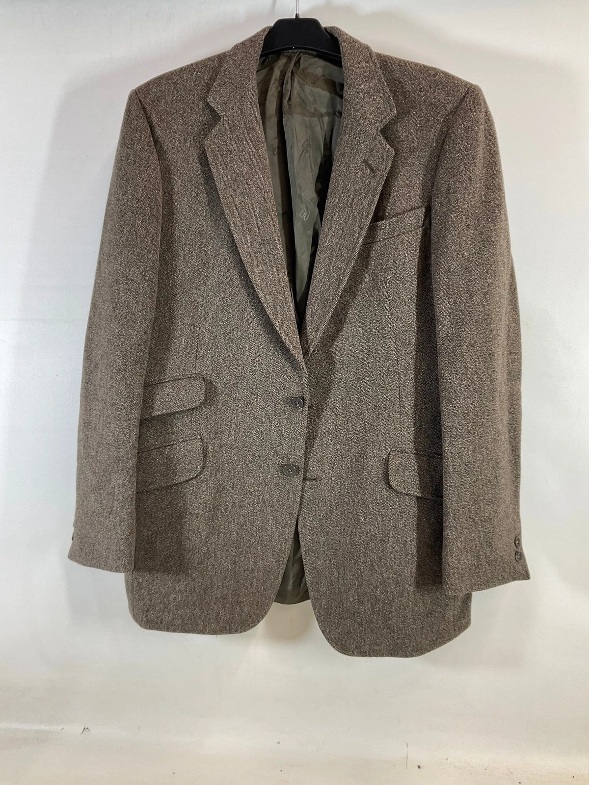 Men's Daks Signature 100% Wool Blazer Brown Two Button Lined Jacket Size M