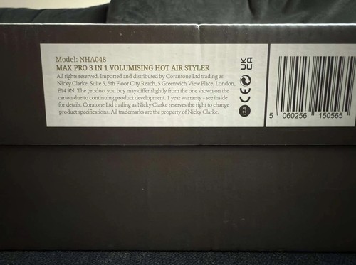 Nicky Clarke Supershine hot air styler max PRO 3 In 1 Volumising Hot. In box. - Picture 11 of 11