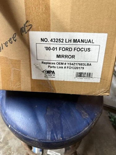 NEW Manual Mirror LH Left Driver Side Door for 00-02 Ford Focus