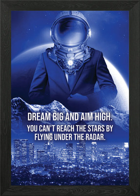 Aim High Reach For Stars Framed Wall Art Poster Canvas Print Picture