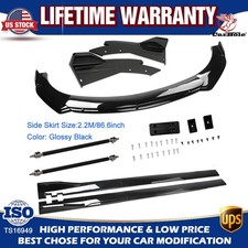 Front Bumper Lip Spoiler Splitter Body Kitside Skirt For Audi A4 A5 A6 A7 B7 B8