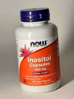 Now Foods Inositol 500 mg, Superior Myo Inositol Form - 100 Vegetarian Capsules
