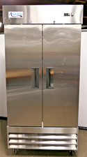 Avantco A-35F-HC 39 1/2" Stainless Solid Door Reach-In Freezer (B)