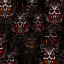 Skulls 66 - 18"x46" Hydrographic Film Hydro Dipping