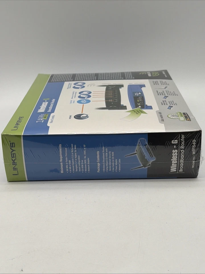 Wi-Fi Wireless-G Broadband Router 2.4 GHz Linksys WPA2 & WMM (Model WRT54G) - Image 4 of 4