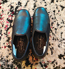 Revolution Dancewear Black Slip-On Tap Dance Shoes Style 531